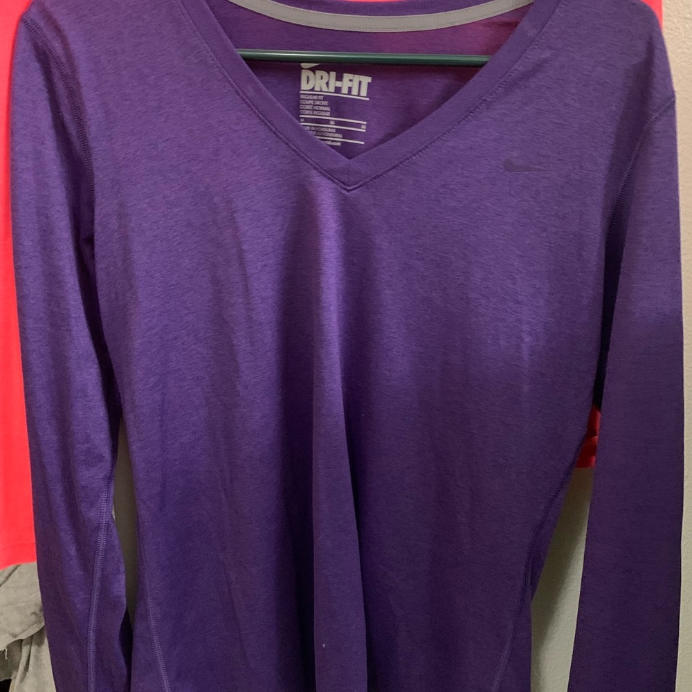 Nike Women's Long Sleeve Purple Tee